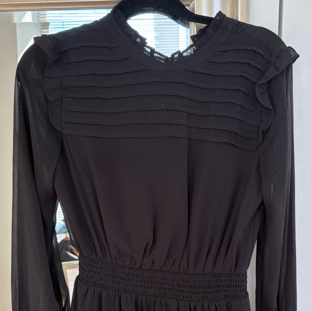 1. State Black Long Sleeve Dress